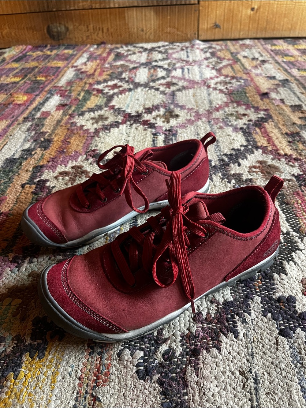 Keen Red Lace-Up Sneakers View 3